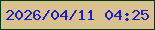 文字の大きさ：3、枠の色：023915、背景の色：d9c28f、文字の色：1b1ecb 無料ブログパーツのブログ時計