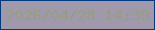 文字の大きさ：2、枠の色：023980、背景の色：a099ab、文字の色：959d83 無料ブログパーツのブログ時計