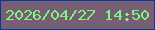 文字の大きさ：2、枠の色：0239a3、背景の色：765f72、文字の色：80f582 無料ブログパーツのブログ時計