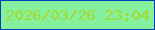 文字の大きさ：1、枠の色：023eb8、背景の色：85f19e、文字の色：a4da2f 無料ブログパーツのブログ時計
