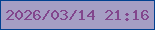 文字の大きさ：5、枠の色：024190、背景の色：a69ec4、文字の色：82468d 無料ブログパーツのブログ時計