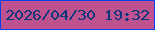 文字の大きさ：3、枠の色：0242ee、背景の色：bd528e、文字の色：0d377d 無料ブログパーツのブログ時計