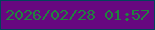 文字の大きさ：1、枠の色：02445b、背景の色：670880、文字の色：21843d 無料ブログパーツのブログ時計