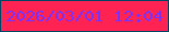 文字の大きさ：5、枠の色：024564、背景の色：fe2353、文字の色：7b31f7 無料ブログパーツのブログ時計