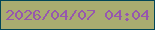 文字の大きさ：2、枠の色：024657、背景の色：a9ac70、文字の色：9657ae 無料ブログパーツのブログ時計