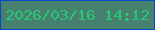 文字の大きさ：1、枠の色：024dc7、背景の色：47806e、文字の色：25c978 無料ブログパーツのブログ時計