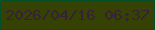 文字の大きさ：4、枠の色：024f28、背景の色：364203、文字の色：372139 無料ブログパーツのブログ時計