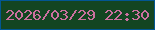 文字の大きさ：2、枠の色：025692、背景の色：134521、文字の色：cc709f 無料ブログパーツのブログ時計