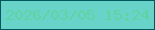 文字の大きさ：3、枠の色：02575f、背景の色：67d3c9、文字の色：5ed5a0 無料ブログパーツのブログ時計