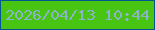 文字の大きさ：3、枠の色：025792、背景の色：48c412、文字の色：8bb4ca 無料ブログパーツのブログ時計