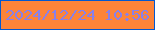 文字の大きさ：5、枠の色：0258d0、背景の色：fd8439、文字の色：8980ea 無料ブログパーツのブログ時計