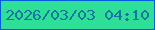 文字の大きさ：5、枠の色：025adc、背景の色：2edf98、文字の色：1476a0 無料ブログパーツのブログ時計