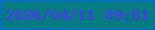 文字の大きさ：3、枠の色：0264f0、背景の色：047c81、文字の色：542ffc 無料ブログパーツのブログ時計
