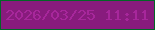 文字の大きさ：2、枠の色：026626、背景の色：881b7d、文字の色：a7279b 無料ブログパーツのブログ時計