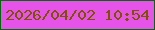 文字の大きさ：3、枠の色：026908、背景の色：e553e9、文字の色：7f5200 無料ブログパーツのブログ時計