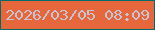 文字の大きさ：4、枠の色：026a68、背景の色：e7673c、文字の色：c8c3d1 無料ブログパーツのブログ時計