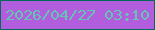 文字の大きさ：1、枠の色：026b57、背景の色：b25cde、文字の色：63c6b4 無料ブログパーツのブログ時計