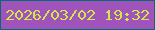 文字の大きさ：3、枠の色：026c72、背景の色：9f53bb、文字の色：d1e74a 無料ブログパーツのブログ時計