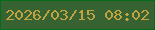 文字の大きさ：4、枠の色：026e1c、背景の色：376333、文字の色：c2a33f 無料ブログパーツのブログ時計
