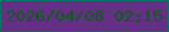 文字の大きさ：5、枠の色：027562、背景の色：643086、文字の色：085d17 無料ブログパーツのブログ時計