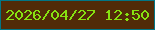 文字の大きさ：2、枠の色：027685、背景の色：512b08、文字の色：87e211 無料ブログパーツのブログ時計