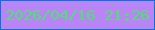 文字の大きさ：4、枠の色：0276de、背景の色：b985f6、文字の色：4de172 無料ブログパーツのブログ時計