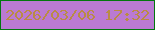 文字の大きさ：3、枠の色：02770f、背景の色：ba7ad3、文字の色：ba8b45 無料ブログパーツのブログ時計