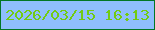 文字の大きさ：2、枠の色：027725、背景の色：8fbefd、文字の色：72cb12 無料ブログパーツのブログ時計