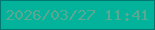文字の大きさ：5、枠の色：02776f、背景の色：02b29b、文字の色：5ba892 無料ブログパーツのブログ時計