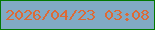 文字の大きさ：4、枠の色：027901、背景の色：81aac4、文字の色：dc6a36 無料ブログパーツのブログ時計
