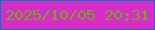 文字の大きさ：5、枠の色：0279c1、背景の色：d82cc8、文字の色：72a916 無料ブログパーツのブログ時計