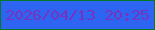 文字の大きさ：1、枠の色：027a27、背景の色：2e64f2、文字の色：7634be 無料ブログパーツのブログ時計