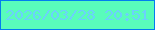 文字の大きさ：1、枠の色：027def、背景の色：59fcbb、文字の色：6bd1fb 無料ブログパーツのブログ時計