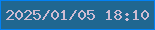 文字の大きさ：3、枠の色：0281f4、背景の色：206790、文字の色：cfbcd2 無料ブログパーツのブログ時計