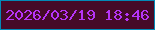 文字の大きさ：5、枠の色：028ab7、背景の色：450b28、文字の色：b734f8 無料ブログパーツのブログ時計