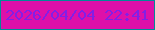 文字の大きさ：5、枠の色：028b97、背景の色：de10a9、文字の色：831fe6 無料ブログパーツのブログ時計