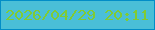 文字の大きさ：5、枠の色：028dc7、背景の色：4abfd7、文字の色：80cb34 無料ブログパーツのブログ時計
