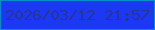 文字の大きさ：5、枠の色：0290cb、背景の色：1d37f6、文字の色：243598 無料ブログパーツのブログ時計