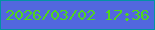 文字の大きさ：3、枠の色：0292a4、背景の色：5267de、文字の色：50d61b 無料ブログパーツのブログ時計