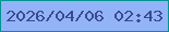 文字の大きさ：3、枠の色：02948f、背景の色：93b3f8、文字の色：3a4a91 無料ブログパーツのブログ時計