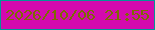 文字の大きさ：3、枠の色：029696、背景の色：d30aae、文字の色：7d6a03 無料ブログパーツのブログ時計