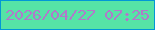 文字の大きさ：2、枠の色：0297d6、背景の色：56e3a6、文字の色：b179ca 無料ブログパーツのブログ時計