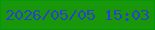 文字の大きさ：1、枠の色：029806、背景の色：19970a、文字の色：2a42c8 無料ブログパーツのブログ時計