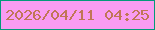 文字の大きさ：3、枠の色：029a7a、背景の色：f89cf2、文字の色：c07656 無料ブログパーツのブログ時計