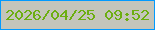 文字の大きさ：3、枠の色：029afe、背景の色：c4c5bb、文字の色：6cae10 無料ブログパーツのブログ時計