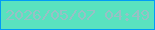 文字の大きさ：4、枠の色：029bf6、背景の色：5ae2bf、文字の色：98c0c5 無料ブログパーツのブログ時計