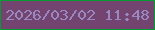 文字の大きさ：4、枠の色：029c30、背景の色：734470、文字の色：9a89c1 無料ブログパーツのブログ時計