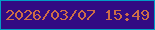 文字の大きさ：2、枠の色：029dc5、背景の色：320b83、文字の色：cd6d47 無料ブログパーツのブログ時計