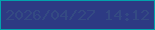 文字の大きさ：1、枠の色：02a2ac、背景の色：2d3a83、文字の色：344a83 無料ブログパーツのブログ時計