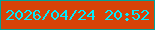 文字の大きさ：5、枠の色：02a399、背景の色：d84308、文字の色：02ebfc 無料ブログパーツのブログ時計